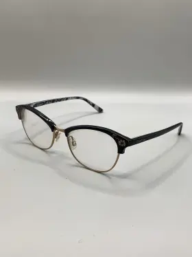 53-17-135 Bebe Bb5162 Eyeglasses 001 Jet Black Square Gold Cat Eye Frames