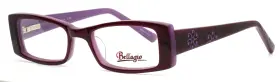 42-17-125 Bellagio B620 C-02 Dark Purple Girls Kids Rectangle Eyeglasses B 26