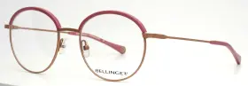 51-19-135 Bellinger Crown-1 1496m Pink Womens Round Full Rim Eyeglasses B 45