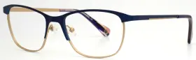 Goldline-4 Bellinger C. 4697 Blue Gold Womens Eyeglasses 53-17-135 B 37