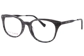 168148-2 Betsey Johnson Bisous-bisous Blk Eyeglasses Womens Black Full Rim 52mm