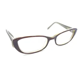 3596-ms Bevel Match 3596 Ms Brown Eyeglasses Frames 50-17 140 Japan Designer Women