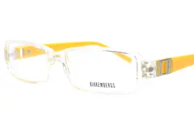 Bk06506 Bikkembergs Crystal Clear Yellow Acetate Luxury Italy Eyeglasses 52-16mm