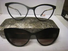 52-16.5-140-40v Bio Eyes 654152291 B.e Wren Eyeglass Frames With Clip-on Case Nwt