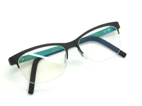 Bf749 Blackfin Lydney Col. 557 Matte Dark Grey/green Titanium 53mm Eyeglasses