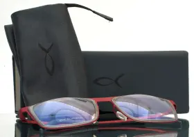 52-18-145 Blackfin Bf793 Bremen 661 Red Grey Mens Rectangle Eyeglasses B 35