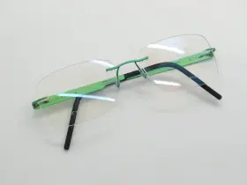 Bf798 Blackfin Vancouver Col. 706 Matte Green Titanium Rimless Eyeglasses