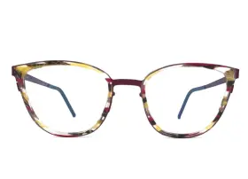51-20-145 Blackfin Bf845 Col.913 Eyeglasses Frames Maryport Red Yellow Full Rim