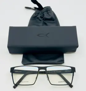 55-16-145 Blackfin Bf963 Compton 1470 Black Yellow Unisex Square Eyeglasses B 39