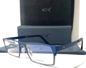 Col.1426 Blackfin New Port Orford Bf983 Titanium Blue Grey Eyeglasses 54-16