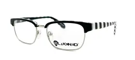 53-18-145 Blakened Db-1011 New Black White Stripped Authentic Eyeglasses
