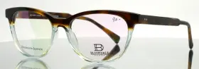 52-17-140 Bloomdale Bd548 35 Brown Blue Womens Semi Cat Eye Full Rim Eyeglasses