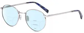 Blue 752499609881 Elton John Chopin 2 Unisex Multi-focus Light Eyeglass Platinum Silver 50 Mm