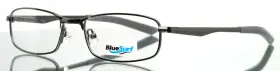 50-17-135 Blue Surf S697 Col 20 Gunmetal Mens Rectangle Full Rim Eyeglasses B 27
