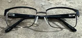 57-18-150-35 Bmec Modern Big Result Matte Black Gunmetal Flex Eyeglasses Frames