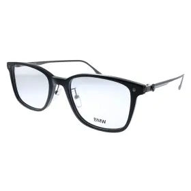 5014 Bmw 889214213686 New Bw 001 Shiny Black Plastic Square Eyeglasses 54mm