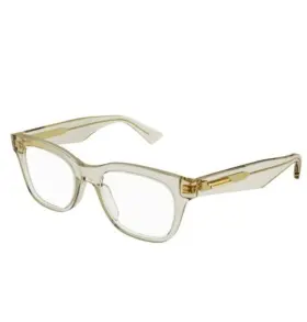 Bv1155o Bottega Veneta New 003 Eyeglasses Unisex Beige Square Eyewear