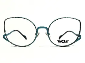 Honey-2505 Boz Eyeglasses Frames Honey 2505 Blue Sky Ruthenium Silver Cat Eye 52-20-135