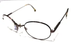 Bb1018 Brooks Brothers 1571 Sm Brown Metal Tokyo Tort Round Eyeglasses 47-19 140