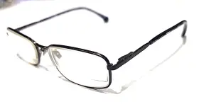 Bb1036 Brooks Brothers 1221 Gunmetal Blue Rectangle Eyeglasses 55-16 145