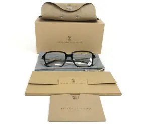 54-17-140 Brunello Cucinelli Vmu07v Eyeglasses Frames Bc3001f 1003 Black Gold Full Rim