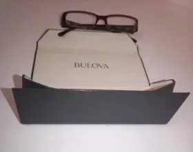 09350016-135red Bulova Eyeglass Frames Or Parts And Case Marble Corum