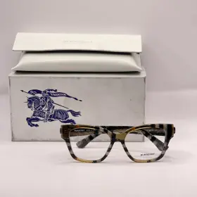 Be2420 Burberry 056262220382 Womens Large Square Full Rim Eyeglasses Check Sand