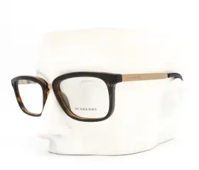 52-18-140 Burberry 2160-q B 2160q 3002 Eyeglasses Glasses Brown Havana On Gold With Case