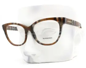Be2375 Burberry 3966 Eyeglasses Glasses Check Brown Classic Plaid 53mm With Case