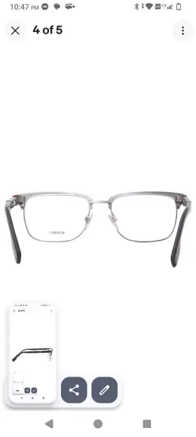 B-1348 Burberry Alba 1008 Eyeglasses Frame Mens Brushed Gunmetal Full Rim 55-mm