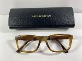 B2149-3420 Burberry B2149 3420 Tortoise Brown Wood Eyeglasses Frames 53-18 140 Italy Read