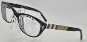 B2167 Burberry 3002 Eyeglasses Frames 54 16 140 Tortoise Plaid Preowned Italy R5