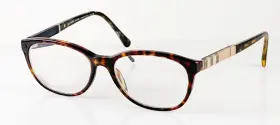 B2172 Burberry Tortoise Clear Wayfarer Glasses Plaid Temple Italy 3002 52 16 140
