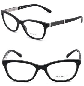 Be2232 Burberry B2232 2232 Black Eyeglasses Optical Classic Check Plaque Frame 51 Mm