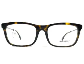 B2384-3002 Burberry Eyeglasses Frames B2384 3002 Brown Tortoise Silver Rectangle 55-18-145