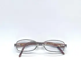 Burberry Be1012 Vintage Rectangle Eyeglasses Frames Brown Tortoise Full Rim