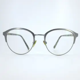 52-18-145 Burberry Be1312 1248 Gunmetal Grey Striped Round Eyeglass Frames Mens