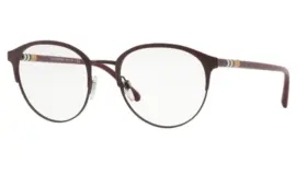 Be1318 Burberry 1250 51 Matte Bordeaux Round Mens Eyeglasses Mm