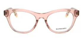 Jb2007 Burberry Authentic Kids Eyeglasses 4060 Trans Pink Full Rim Glasses 46mm