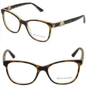 0bv4118b Bvlgari Bv4118b Diva 4118 Havana Gold Luxury Eyeglasses Frame Crystal Butterfly
