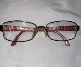 Bvlgari 2045-b Eyeglasses 176 Silver Purple Rectangular Frame Italy 53 16 130