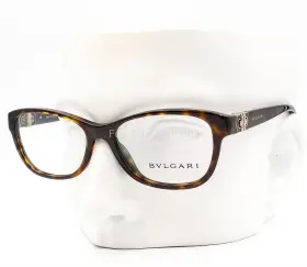 Bvlgari 4082-b 4082b 504 Eyeglasses Glasses Brown Tortoise With Swarovski Crystals 52mm