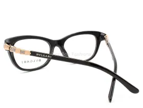 Bv4091b Bvlgari 4091-b 501 Eyeglasses Glasses Polished Black With Swarovski Crystals 53mm