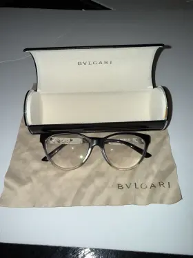 54-16-140 Bvlgari 5437 Eyeglasses Frames Only 4154 Black/grey Made In Italy