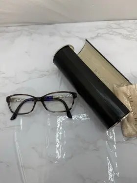 52-16-140 Bvlgari Bv4061-b 5231 Brown Square Eyeglass Frame Only Italy Clean