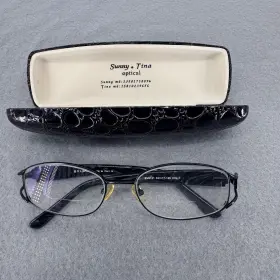 52-17-135 Bvlgari Bv6131 Eyeglasses Frame Black Oval Made In Italy Col.1 Case