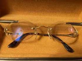 Bvlgari M2280 Elegant 18k Gold Rimless Eyeglass Frame As Is Needs Bridge Repair