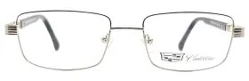1703c4 Cadillac Ci1703 Optical Frame Silver Metal Front Navy Acetate Temples Italy