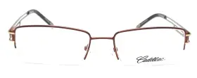 Dts9655 Cadillac Dts 9644 Brown Metal Semi Rimless Rectangular Optical Frame New Vintage