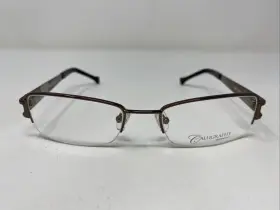 Calligraphy Col.2 F384 51-18-135 Brown Metal Half Rim Eyeglasses Frame E914